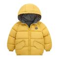 HBYJLZYG Hoodies Reversible Puffer Padded Jacket Toddler Baby Boys Girls Autumn Winter Cotton Solid Color Jacket Hooded Zipper Coat