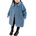 Dezsed Toddler Girls Dress Clearance Toddler Girls Dress Coat Jacket Kids Long Sleeve Button Trench Pocket Long Winter Peacoat Outerwear Blue 4-5 Years