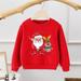 BJUTIR Cute Cartoon Print Tops For Boys Christmas Kids Child Baby Girls Letter Long Sleeve Cute Cartoon Sweatshirt Tops Xmas Outfit