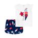 Carter s Child of Mine Toddler Girl Patriotic Pajama Set 2-Piece Sizes 12M-5T