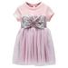 soikfihs Spring Dress Mesh Fluffy Skirt Bowknot Lady Princess Dress Spring Thin Long Sleeved Cotton Casual Kids Princess Dress Prom Dress