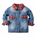 Penkiiy Baby Boys Girls Denim Jacket Kids Toddler Button Down Jeans Jacket Top Coat Outerwear Blue Clearance for 4-5 Years