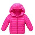 Stamzod Down Coats For Kids Boys Girls Clearance Winter Warm Jacket Hoodie Windproof Solid Color Long Sleeve Children S Outerwear With Zipper