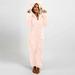 jsaierl Jumpsuit Pajamas for Women Women s Cute Sherpa Romper Fleece Onesie Pajama One-Piece Zipper Plus Size Hooded Jumpsuit Plush Sleepwear Playsuit