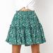 Homenesgenics Spring Dresses for Women Holiday A-Line Flared Mini Skirt Fashion Women Printed Strap Elastic Ladies Short/Green-CyberÂ·Monday Deals