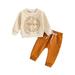 TAIAOJING Christmas Outfit Toddler Boys Long Sleeve Pumpkin Prints Tops And Pants Child Kids 2Pcs Set& Outfits 2-3 Years