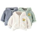 Esaierr Toddler Baby Boys Fleece Hooded Jacket Coat Winter Coat Warm Zipper Jacket Outwear for 1-6Y