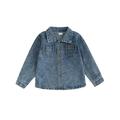 Sunisery Little Girl Denim Jacket Long Sleeve Lapel Button Down Jeans Coat Outerwear