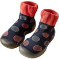 Hfolob Baby Shoes Baby Retro Dot Mid Length Walking Shoes Toddler Children Soft Sole High Top Socks Shoes Comfortable