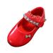 Girls Shoes Christmas Gift Infant Baby Girls Mary Jane Flats Non Slip Rubber Sole with Bownot Toddler First Walkers Princess Wedding Dress Shoes Save Big