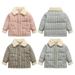 KYAIGUO Kids Toddler Puffer down Jacket for Boys Girls Baby Fall Winter Warm Outerwear Lapels Plaid Thick Snow Coat Little Boys Girls Winter Outerwear Size 2-10Y