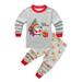 Toddler Boys Outfits Christmas Cartoon Pajamas Long Sleeve Matching Holiday Pjs Set Girls Kids Xmas Jammies Clothing Sets for Boys Size 5-6T