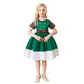 NIUREDLTD Toddler Grils Christmas Holiday Dress Child Xmas Girls Dress Party Dance Costume Kids Christmas Princess Pageant Gown Girls Skirt Party Princess Dress Army Green Size 130