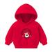 Baby Girls Sweatshirts Fall Winter Xmas Christmas Prints Pullover Sweatshirt Solid Plus Babies Hooded Color Tops Novelty Party Holiday Tops For Child