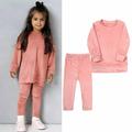 Miluxas Toddler Baby Girl Clothes Winter Warm Fleece Sweatshirt Tops and Pants 2Pcs Fall Tracksuit Outfits Set Clearance