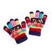 Uuszgmr Fall Winter Children Gloves Winte Fashion Warm And Cold Proof Cute Love Double Layer Tthickened Student Kid Gloves