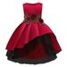 Phenas Girls Flowers Princess Cocktail Dress Wedding Birthday Party Gown for 2-10 Years