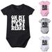 Elainilye Fashion Baby Girls Boys Bodysuit Summer Short Sleeve Letter Print Jumpsuit Romper Sizes Newborn-24M