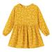 HBYJLZYG Floral Dress For Girls Toddler Baby Fashion Long Sleeve Floral Printed Round Neck Zipper Dress Suit 1-6 Years