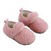 Youmylove Winter Solid Color Versatile Plush Children Home Shoes Baby Cotton Slippers Girl Indoor Non-Slip Plush Slippers Child Leisure Footwear First Walkers