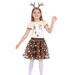 BOLUOYI Gifts for Teen Girls Toddler Kids Deer Girls Christmas Historical Girl Top Tulle Shirt Princess Hairband Outfits