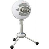 Logitech for Creators Blue Snowball USB Microphone for PC Mac Gaming Recording Streaming Podcasting Condenser Mic with Cardioid and Omnidirectional Pickup Patterns Stylish Retro Design â€“ White