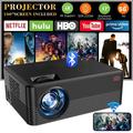 Projector with WiFi and Bluetooth 2024 Upgrade Outdoor & Camping Projector Mini Movie Projector Supports 1080P Synchronize wireless projector by HDMI/USB Cable for Home Entertainment&Camping Nights