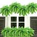 CELNNCOE 2PCS Artificial Ferns for Outdoors 35.4 Large Ferns Artificial Plants Faux Ferns Fake Ferns Artificial Plants Artificial Plants Outdoor Fake Boston Fern Home Decor