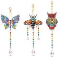 Diamond Painting Crystal Sun Catcher 3 Pcs 5D Butterfly Sun Catcher DIY Full Diamond Painting Sun Catcher for Adults and Children