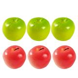 6 Pcs Miniature Simulated Apple Simulation Apples Realistic Fruit Baskets Home Decor Artificial Fruits Model