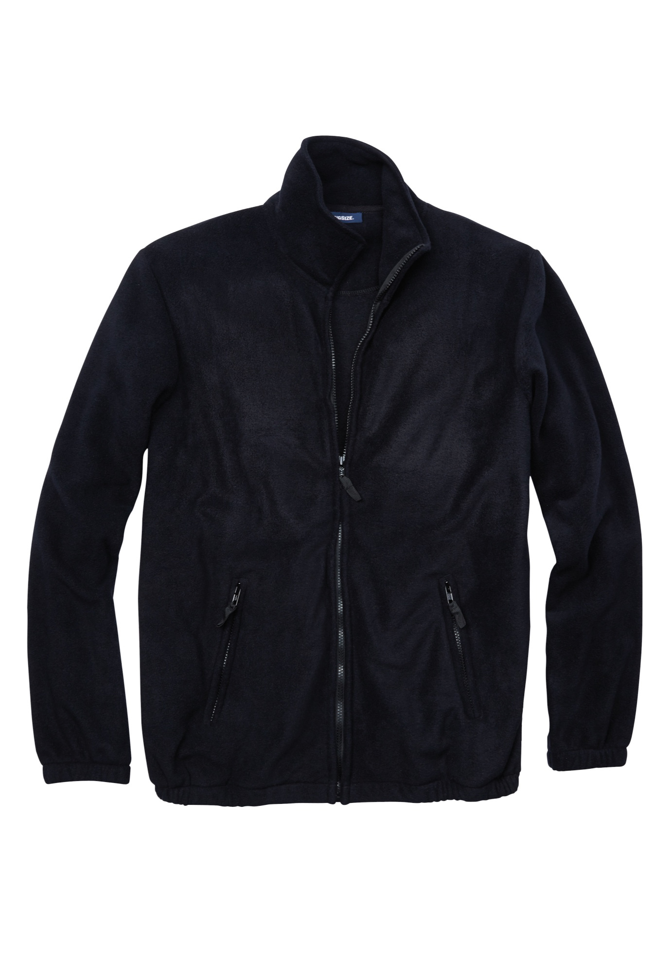 Men's Big & Tall Explorer Plush Fleece Full-Zip Jacket by KingSize in Black (Size 6XL)