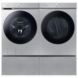 Samsung 6.1 cu. ft. Front Load Washer w/ 7.6 cu. ft. Dryer w/ Super Speed Dry in Gray/Black | Wayfair