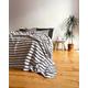 Black and White King Size Kantha Quilt, Monochrome Triangle Print Bedspread