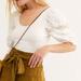 Free People Tops | Free People | Knit Top With Crochet Puff Sleeves - S | Color: White | Size: S