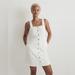 Madewell Dresses | Madewell Denim Square-Neck Sleeveless Mini Dress In Tile White Nl444 Size 8 Nwt | Color: White | Size: 8