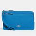 Coach Bags | Blue Coach Double Zip Wallet | Color: Blue | Size: Os