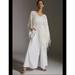 Anthropologie Dresses | Anthropologie White Fringe Shine Kaftan Poncho Coverup Dress One Size | Color: Cream/White | Size: One Size