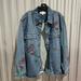 Madewell Jackets & Coats | Madewell | Nwt! Hand Painted Rose Premium Denim Jean Jacket Size: Medium | Color: Blue | Size: M