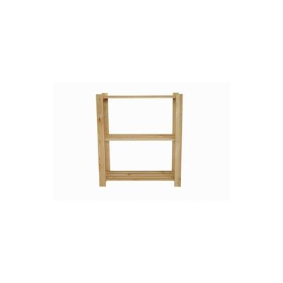 PROREGAL Holzregal PINEPEAK | HxBxT 90x80x38cm | 3 Fachboden | 1,2cm dickes Kiefernholz | Natur | Bücherregal Küchenregal Image