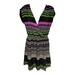 Anthropologie Dresses | Anthropologie Petticoat Alley Faux Wrap A Line Dress Striped Size M New | Color: Black/Gray | Size: M