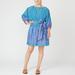 J. Crew Dresses | J Crew Dolmen Sleeve Block Print Mini Dress, M, Blue. | Color: Blue/Purple | Size: M