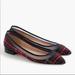 J. Crew Shoes | J. Crew Women's Mesh Stewart Plaid Career Pointed Toe Flats | Color: Blue/Red | Size: 8.5