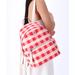 Kate Spade Bags | Kate Spade Chelsea Gingham Check Print Nylon Medium Backpack Pink Multi | Color: Red/White | Size: Os