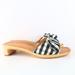 Kate Spade New York Shoes | Lilah Gingham Knotted Bow Slide Sandals Black/White 6 B | Color: Black/White | Size: 6b