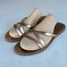 Madewell Shoes | Madewell | Rose Gold Metallic Leather Strappy Slippers | Color: Gold | Size: 9