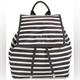 Kate Spade Bags | Kate Spade Molly Classic Striped Nylon Backpack Leather Bag Bucket Pocket Logo | Color: Black/White | Size: Os