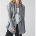 Lululemon Athletica Jackets & Coats | Lululemon Womens Size 6 Grey Coast Snap Button Wrap Jacket Cardigan | Color: Gray | Size: 6