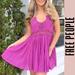 Free People Dresses | Free People Mini Dress Embroidered Cotton Crochet Spring Summer Babydoll | Color: Pink/Purple | Size: M