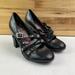 American Eagle Outfitters Shoes | American Eagle Woman's 6 M Black Strappy Block Heels Mary Jane Shoes | Color: Black | Size: 6