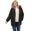 Plus Size Women's Quilt-Lined Taslon® Anorak by Woman Within in Black (Size M) Jacket